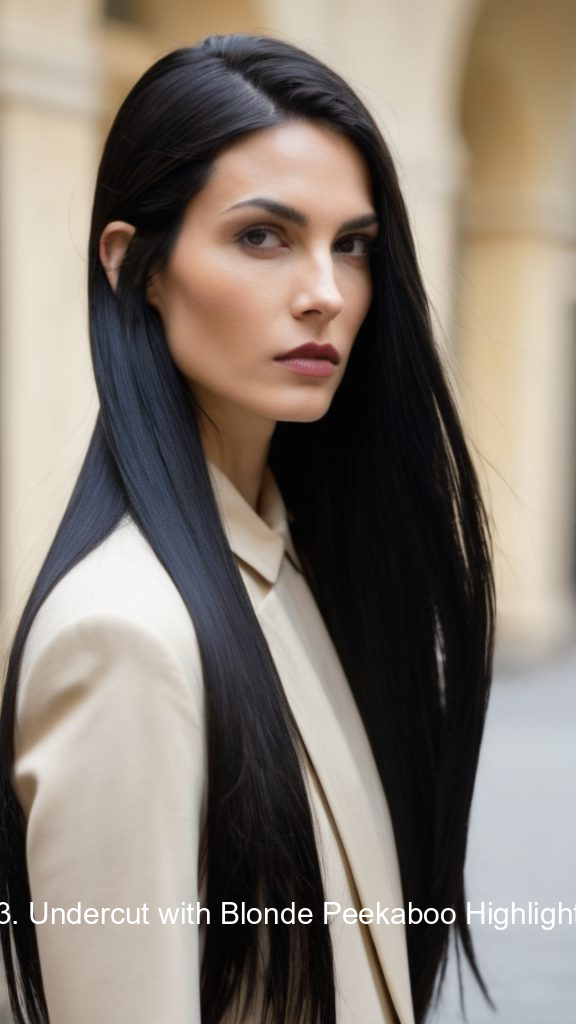 13. Undercut with Blonde Peekaboo Highlights