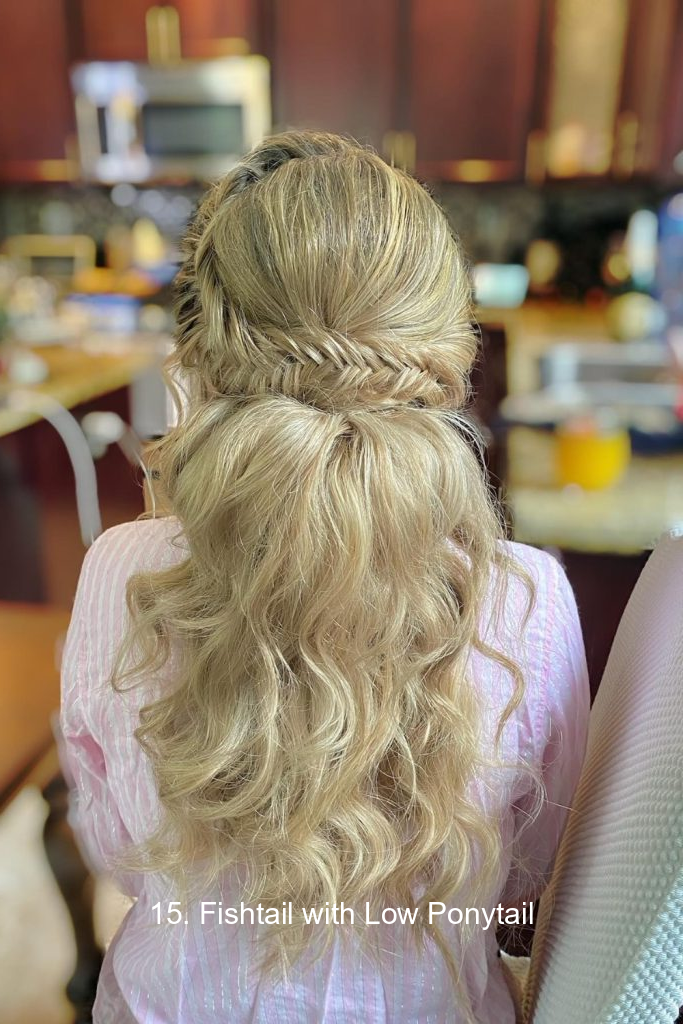 15. Fishtail with Low Ponytail