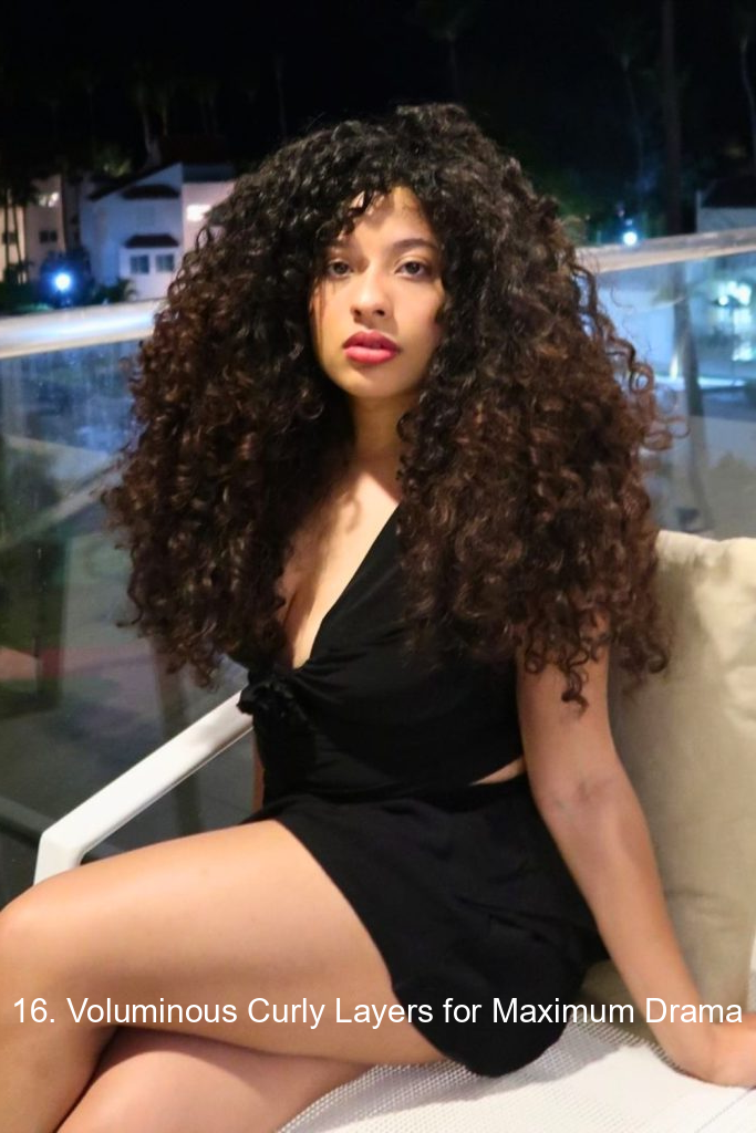 16. Voluminous Curly Layers for Maximum Drama