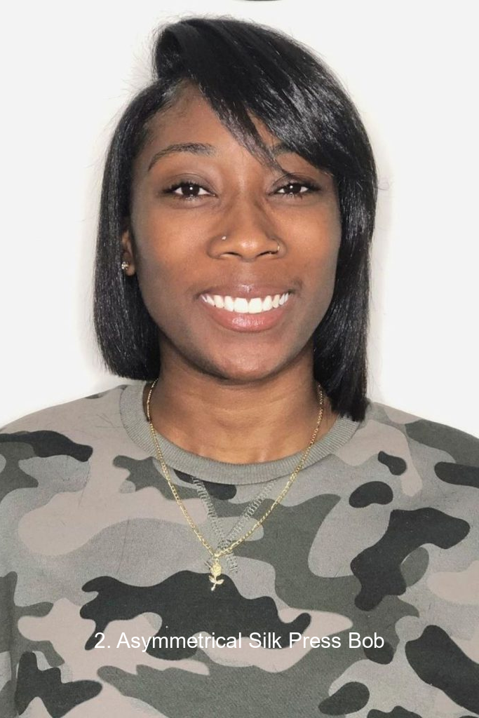 2. Asymmetrical Silk Press Bob