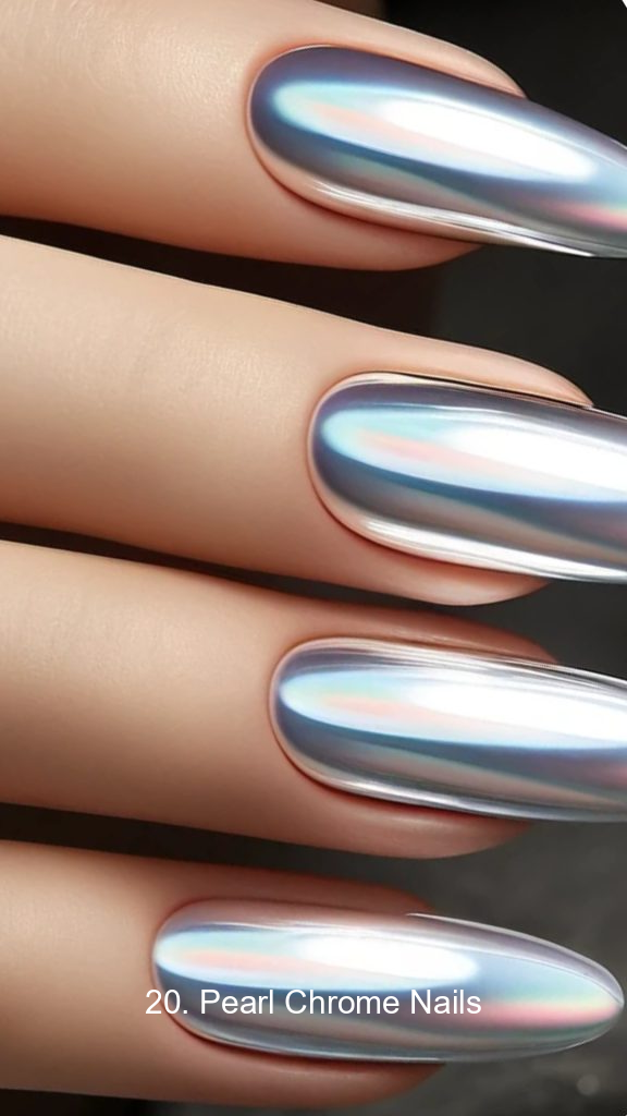 20. Pearl Chrome Nails