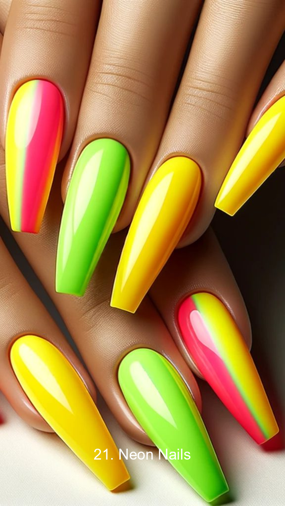 21. Neon Nails