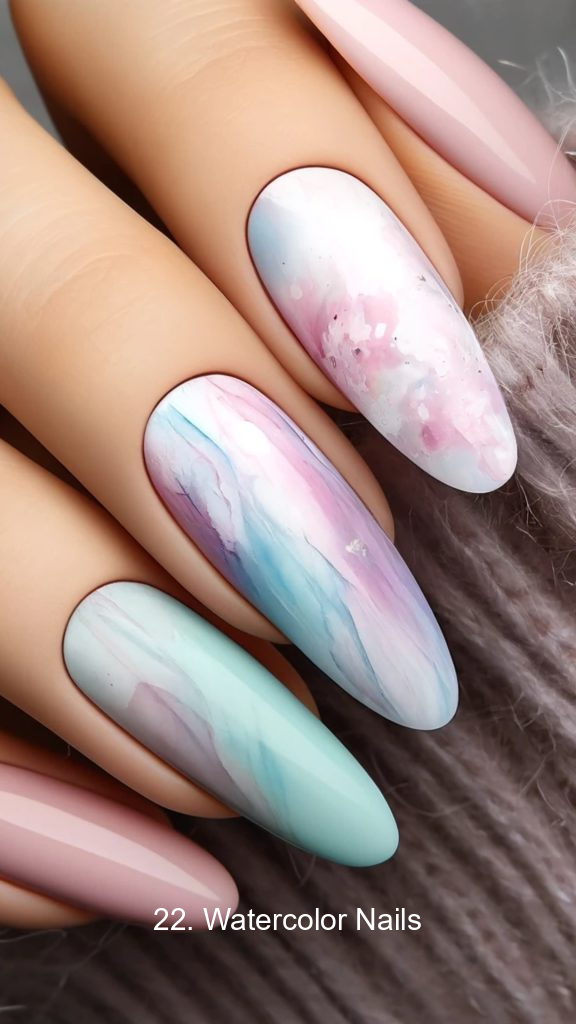 22. Watercolor Nails
