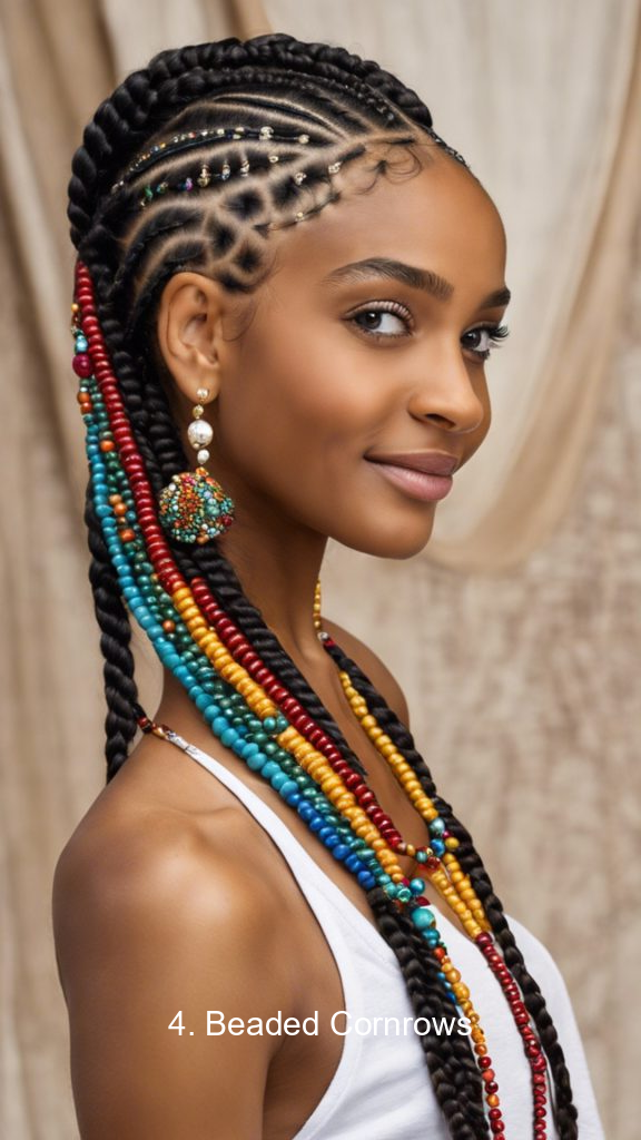 4. Beaded Cornrows