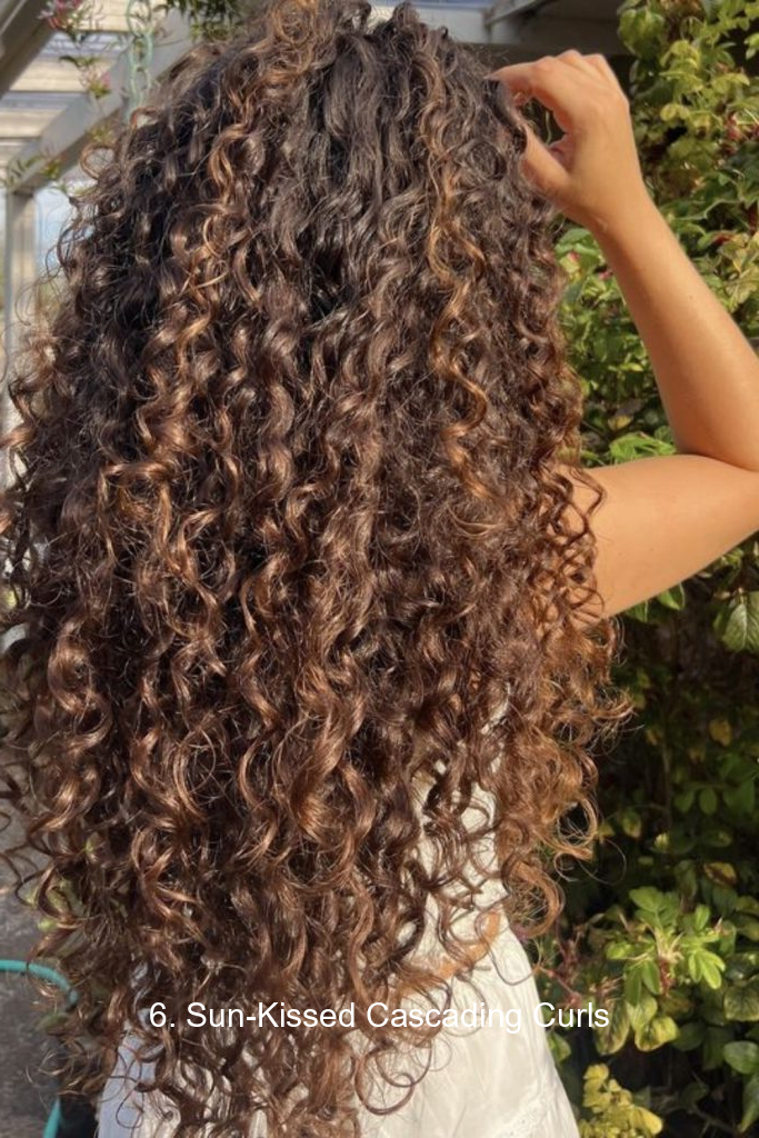 6. Sun-Kissed Cascading Curls