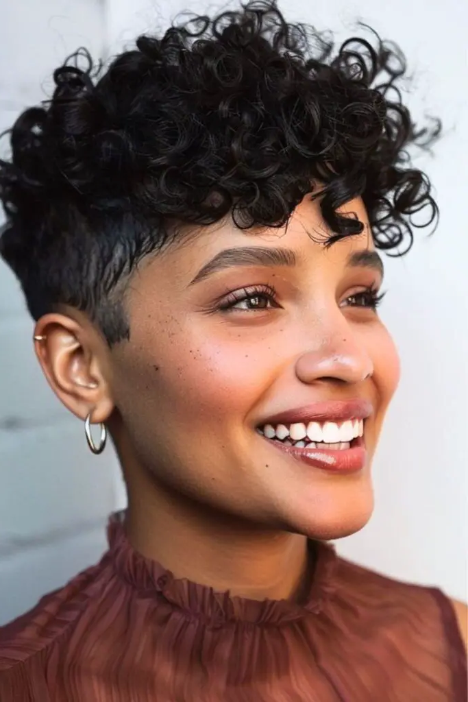 Fluffy Curled Pixie Vibe Hairstyle