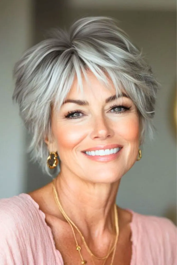 Shattered Grey Layers Bob