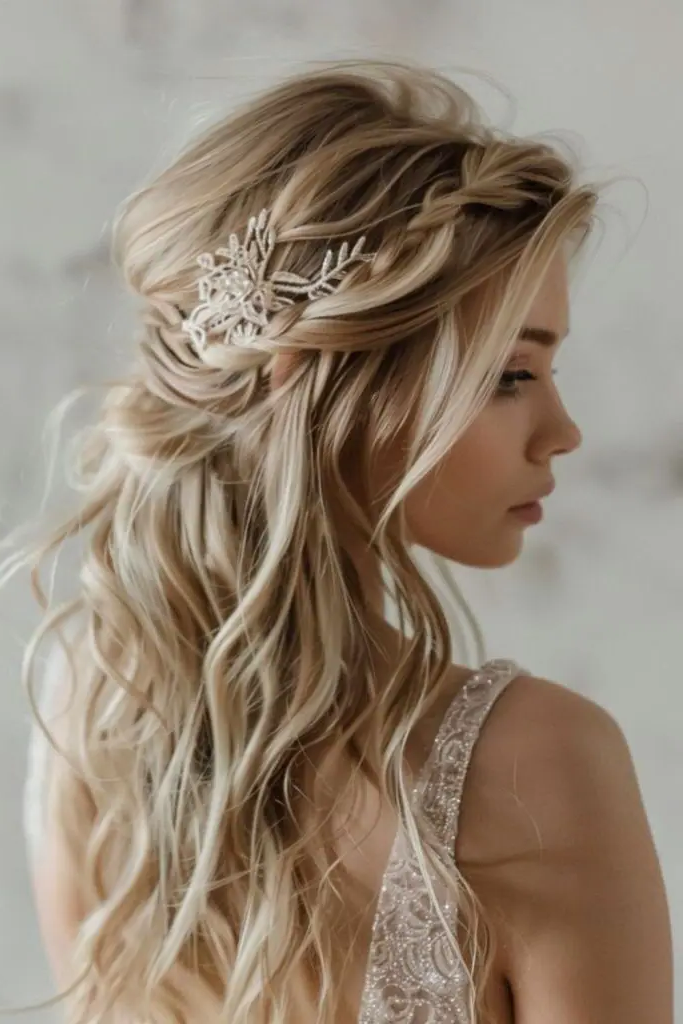 Alpine Goddess Half-Up Hairstyle