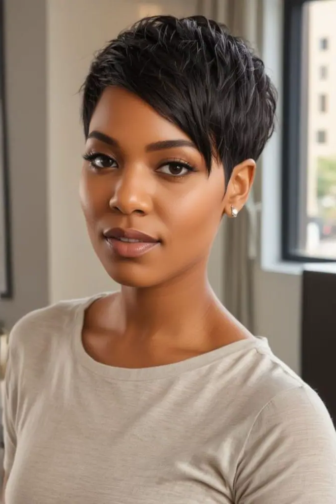 Asymmetrical Pixie Cut Drama