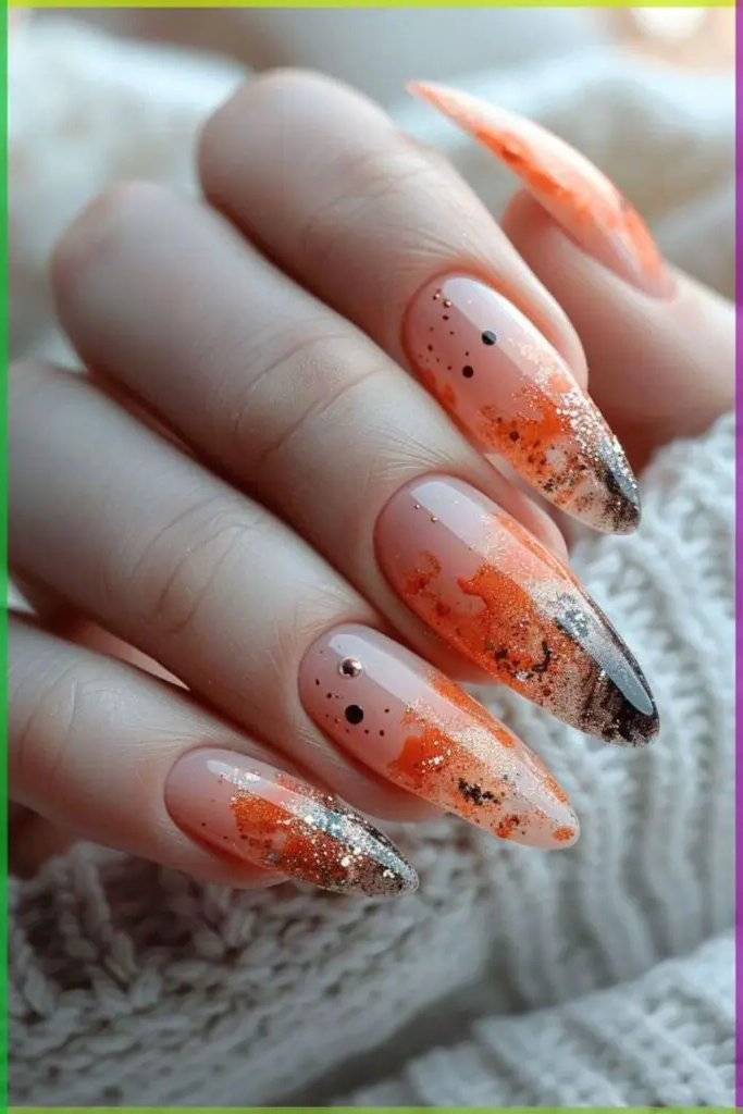 Coral Reef Delight Nail Design
