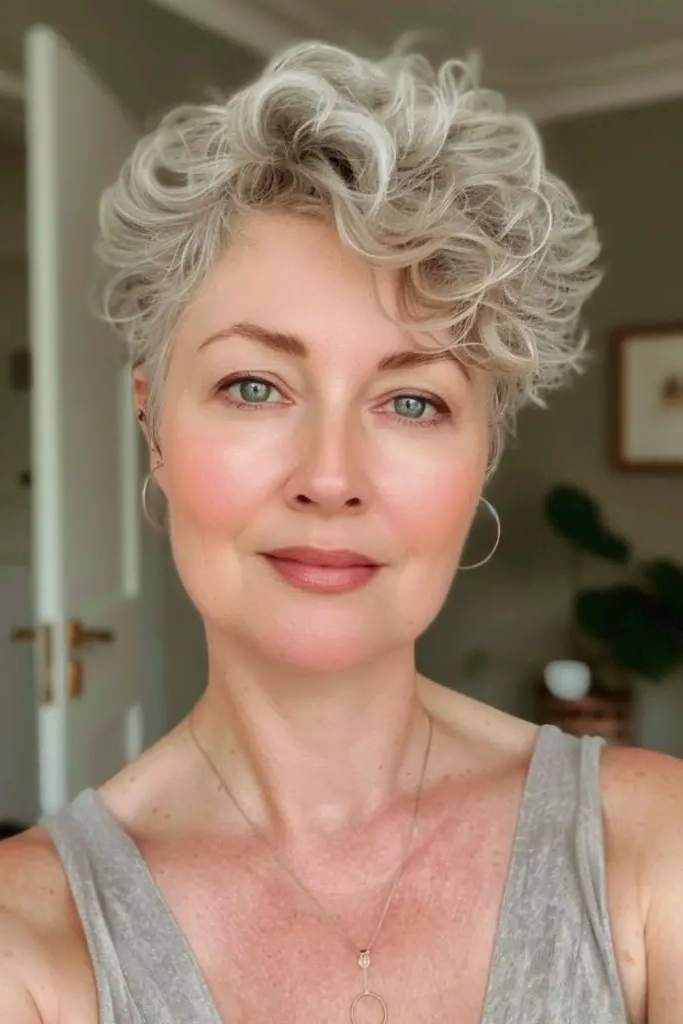 Curly Pixie Cut Hairstyle