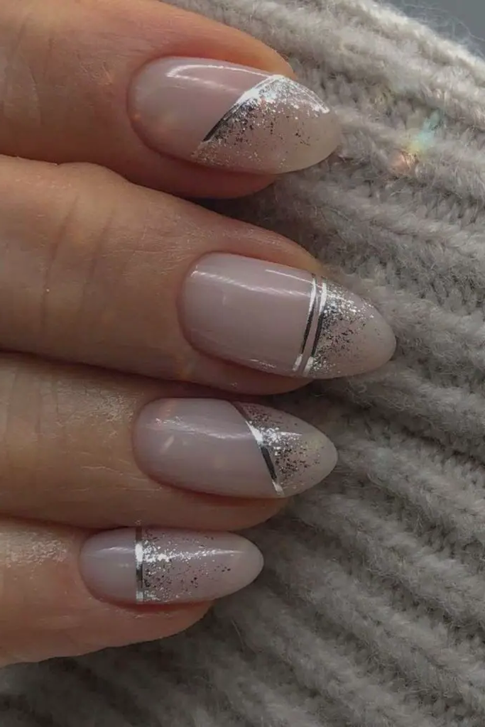 Silver Linings Nail Design