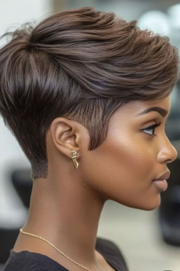 High Shine Sassy Pixie Haircut