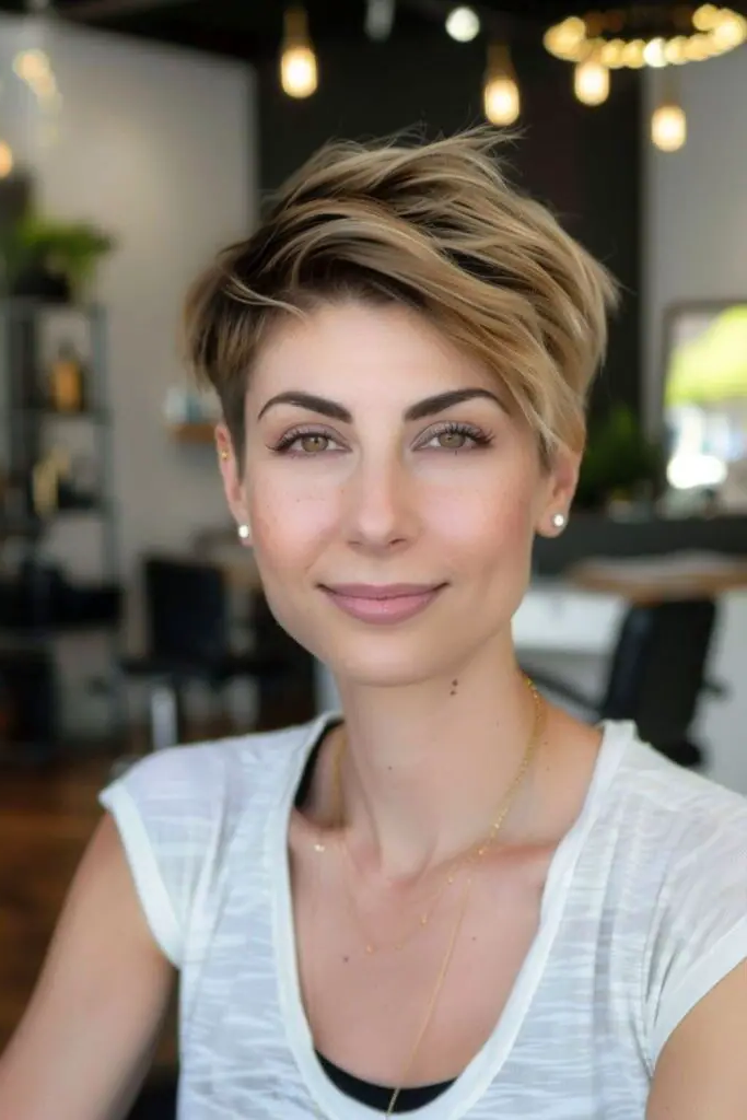 High Crown Pixie Cut