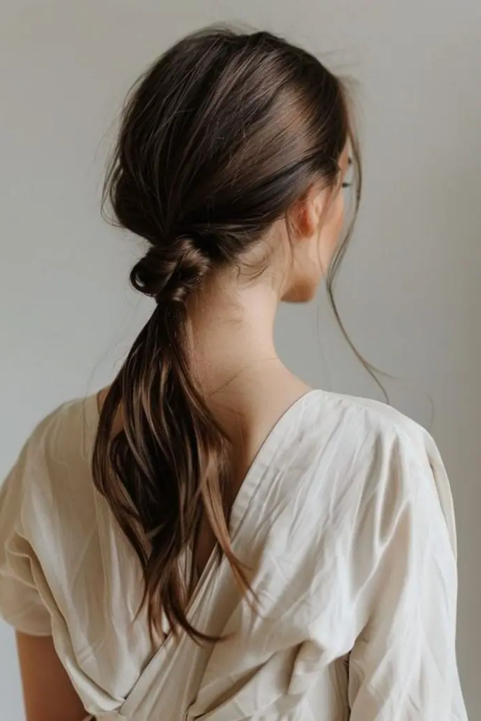 13. Sleek Low Ponytail