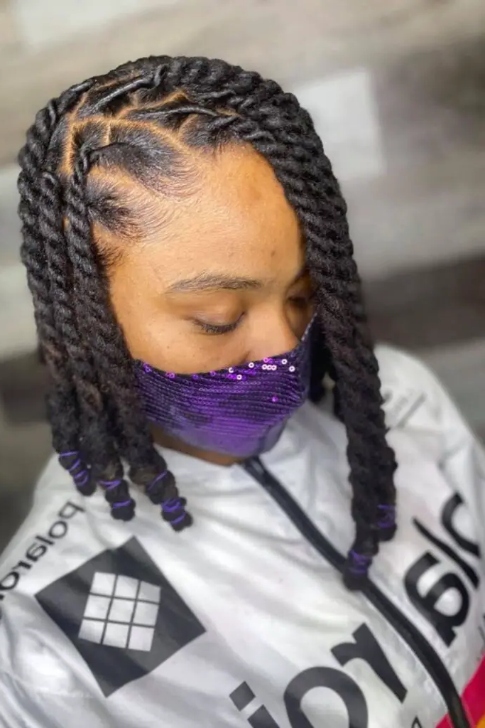 14. Bold Side-Part Retwist