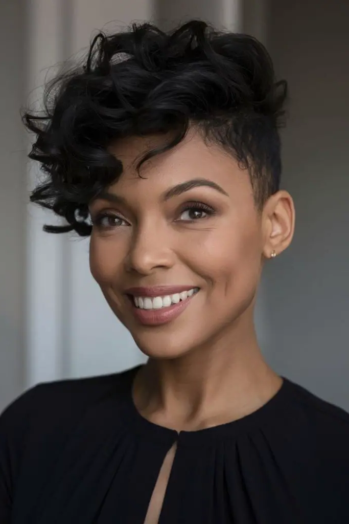 Chic Wavy Pixie Hairstyle