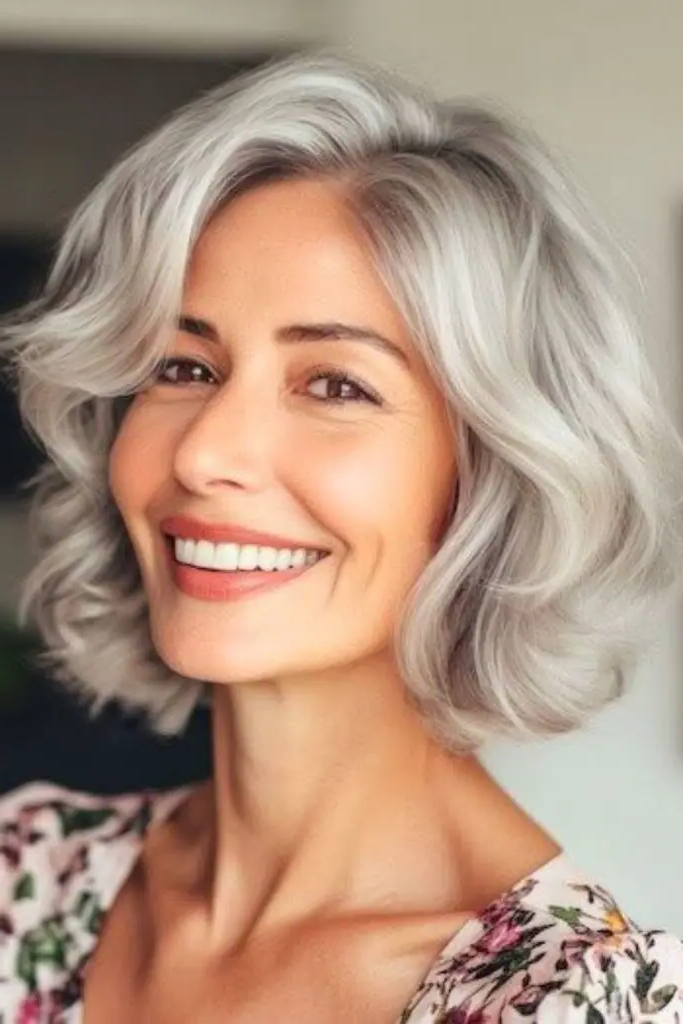 Granite Wavy Bob Hairstyle #14