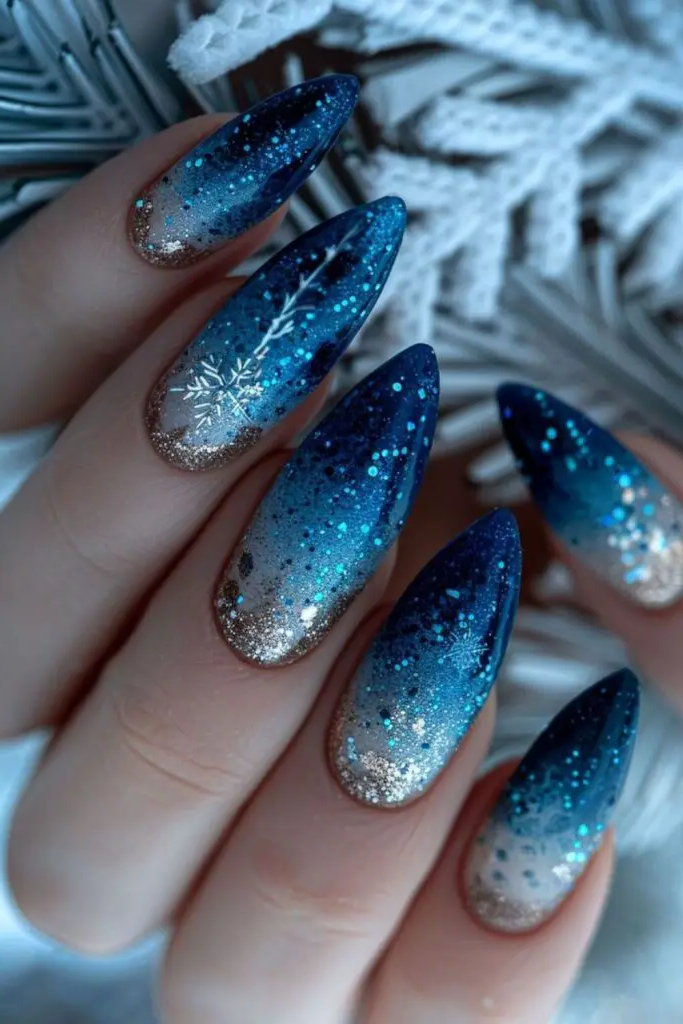 Nordic Night Nail Design