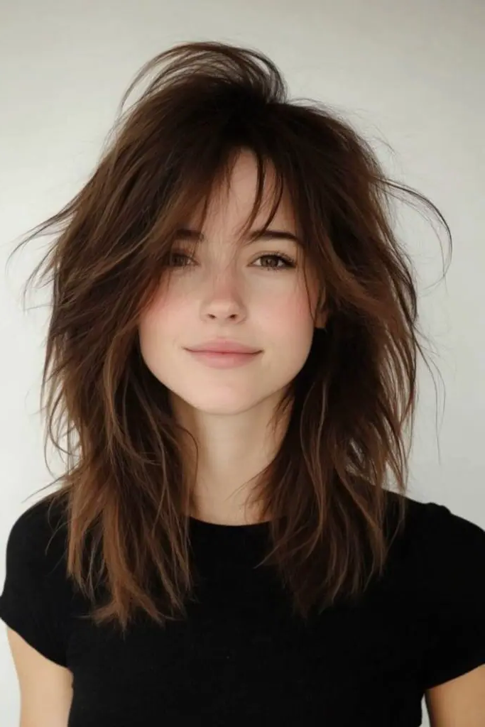 14. Tousled Wolf Cut