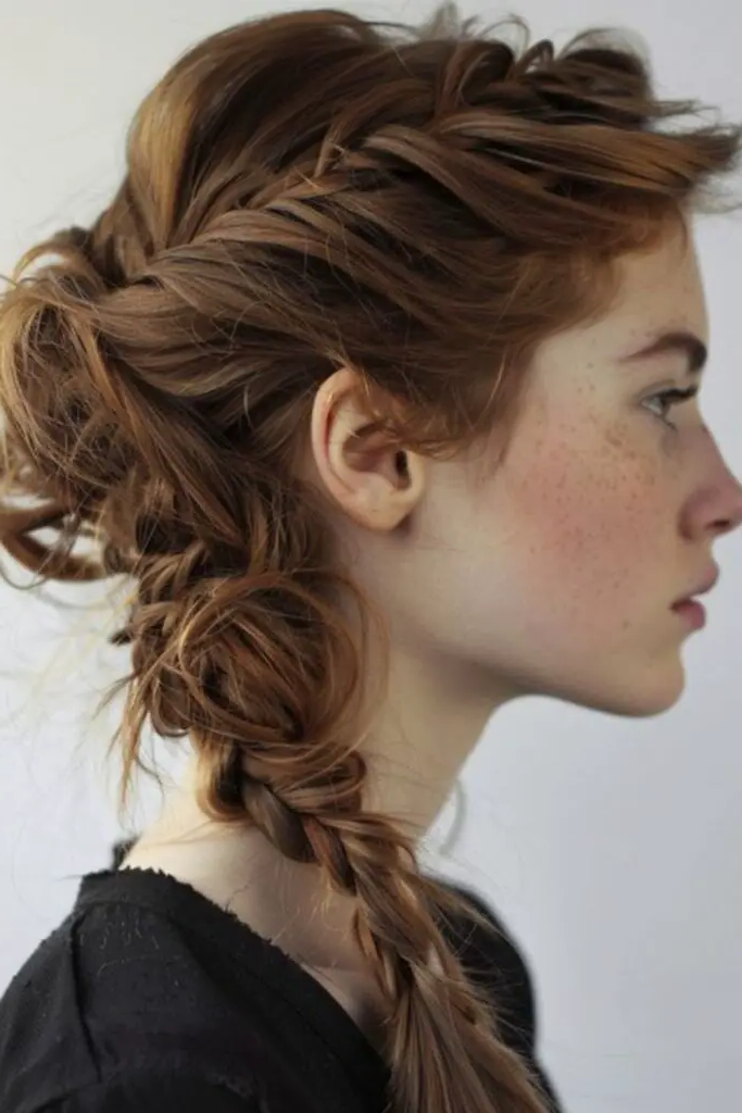 15. Messy Side Braid