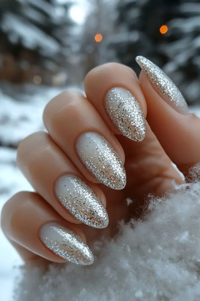 Gilded Frost Nail Design