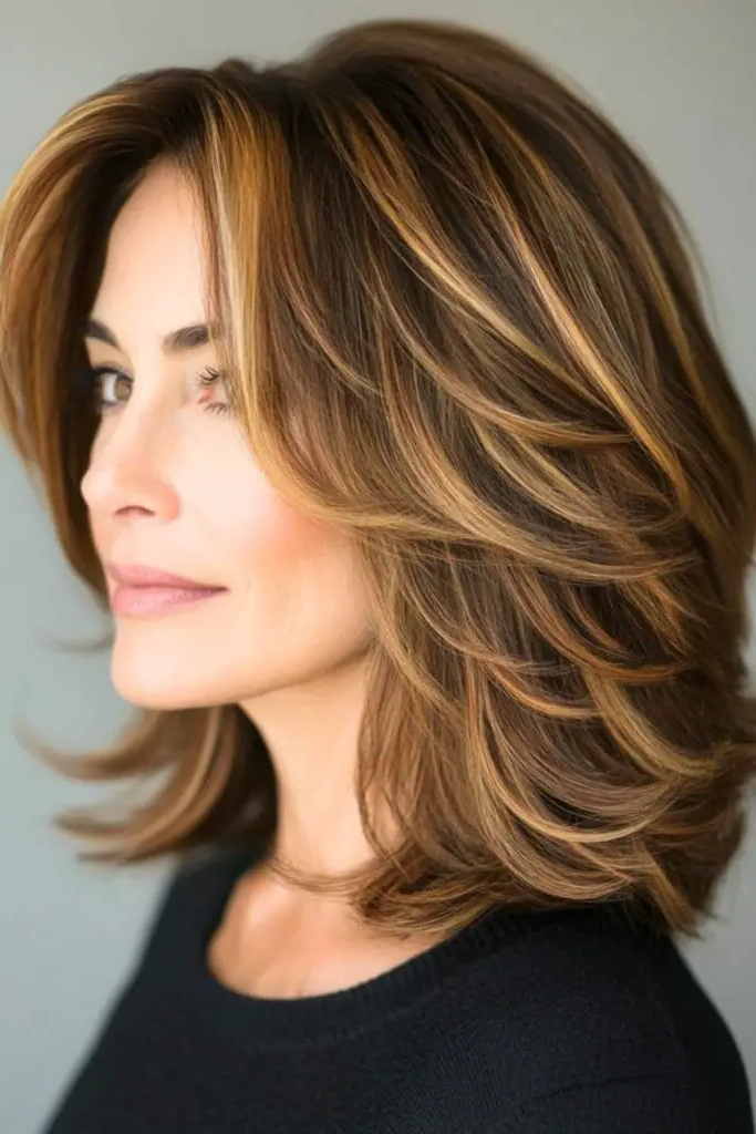 Feathered Layers with Highlights: Bright & Bold
