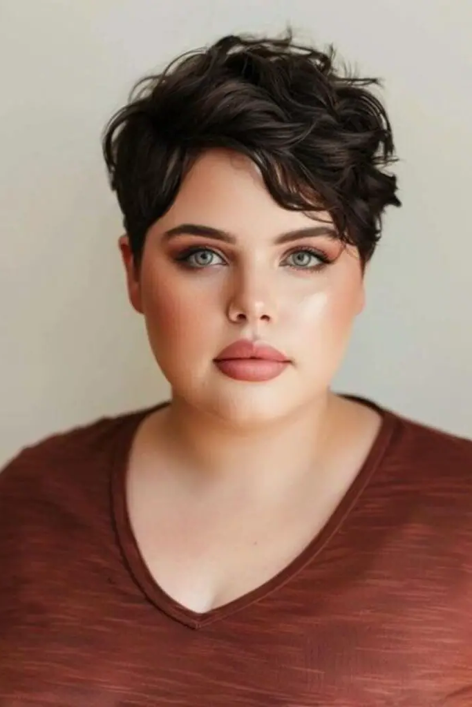 Soft Waves with Short Layers for Round Faces