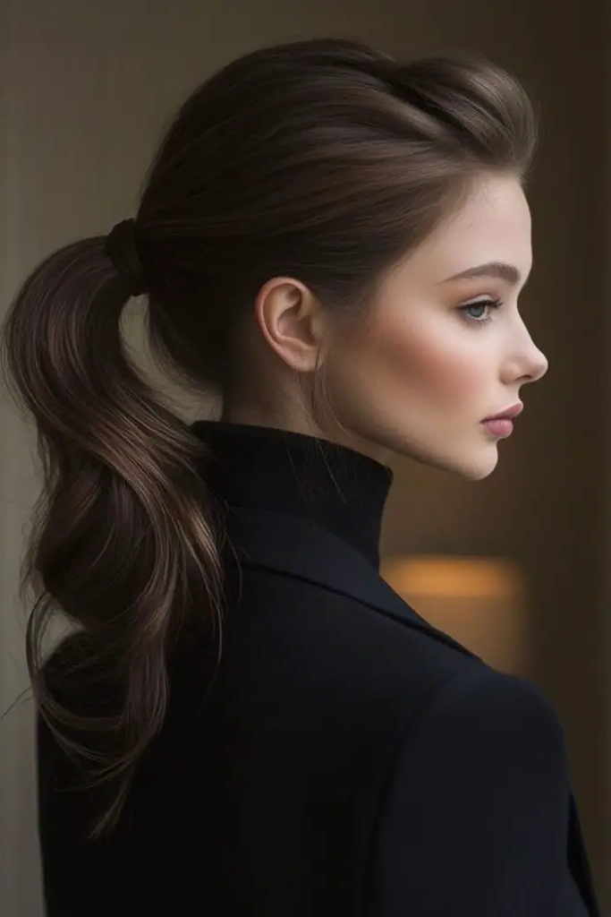 19. Side Twist Ponytail with Knitted Layers