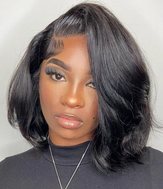Chic Bob with Deep Side Part