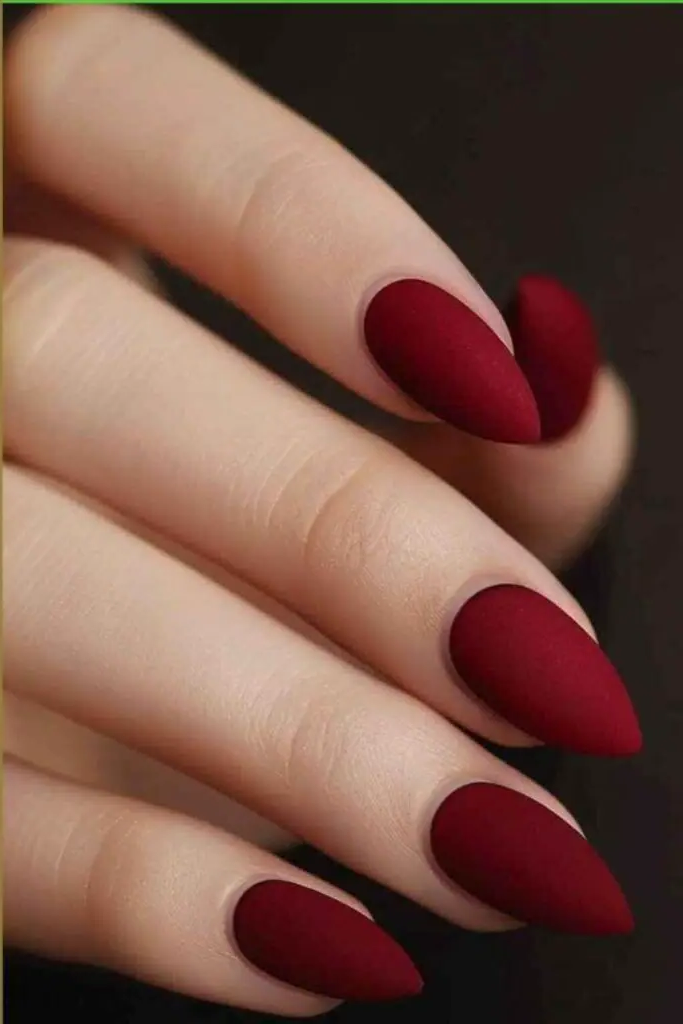Matte Red Velvet Elegance