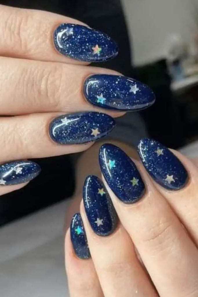 Midnight Galaxy Nail Design