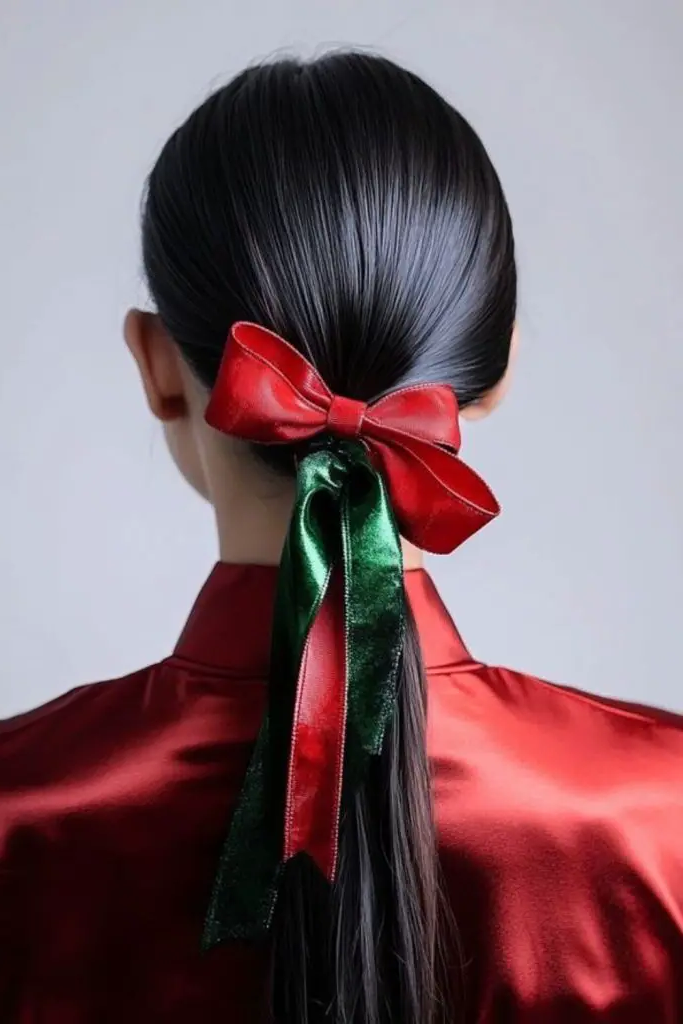 Sleek Holiday Ponytail: Minimalist Glamour