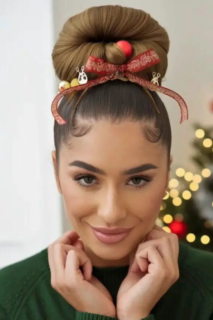 Sparkling Top Knot Hairstyle