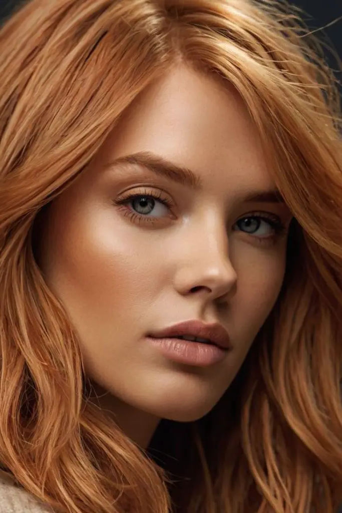Sun-Drenched Copper Lob with Money Strands