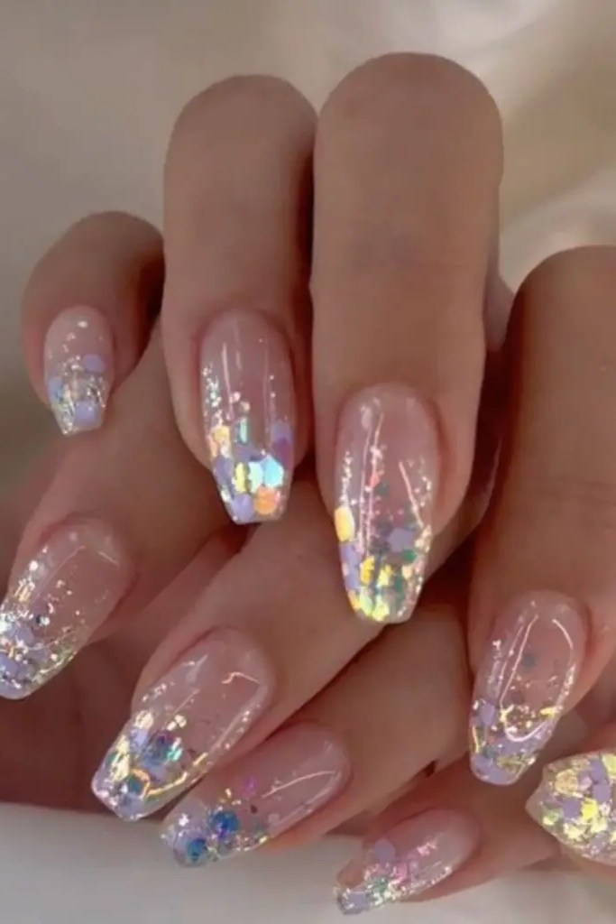 Festive Confetti Nail Design