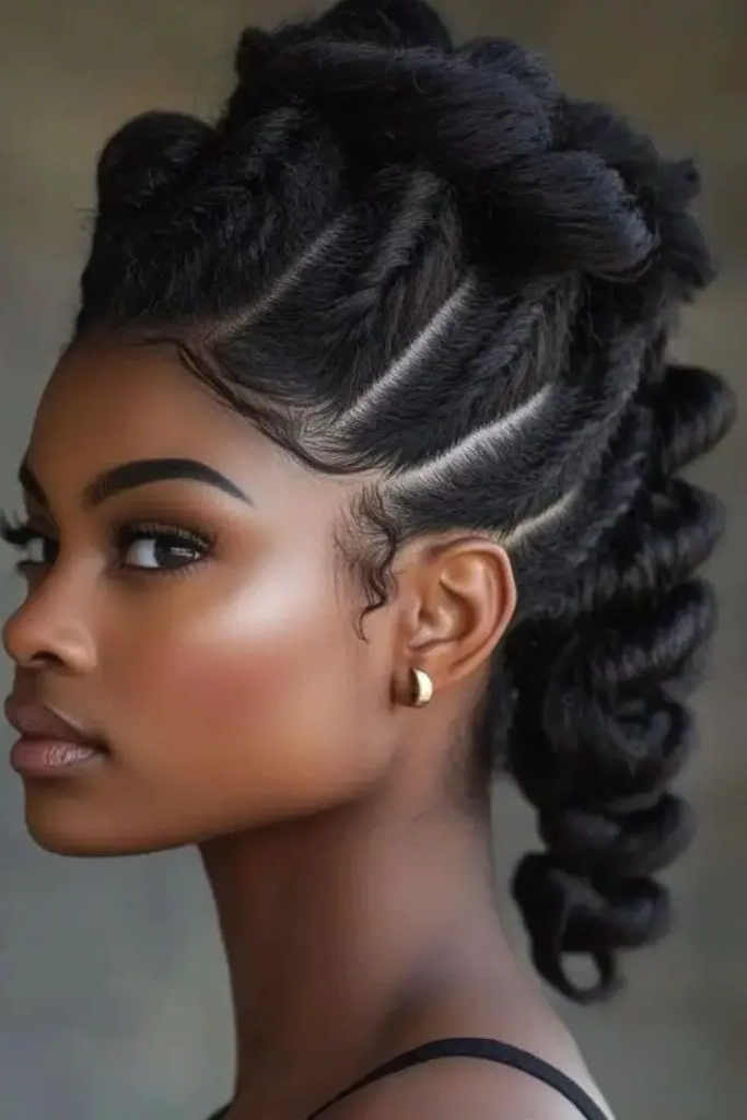 20. Retro Roll Chic Hairstyle