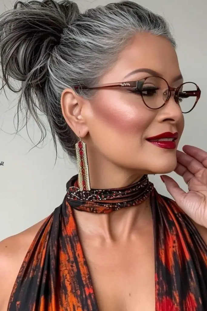 Soft Steel Bun for a Regal Look