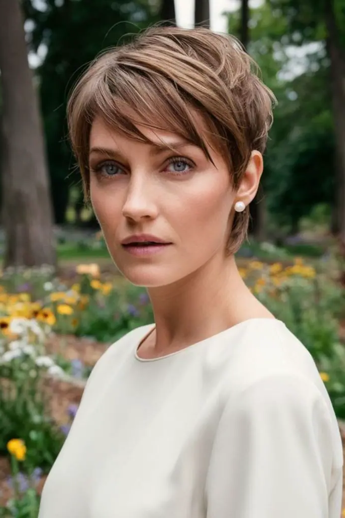 21. Messy Textured Pixie with Wispy Layers