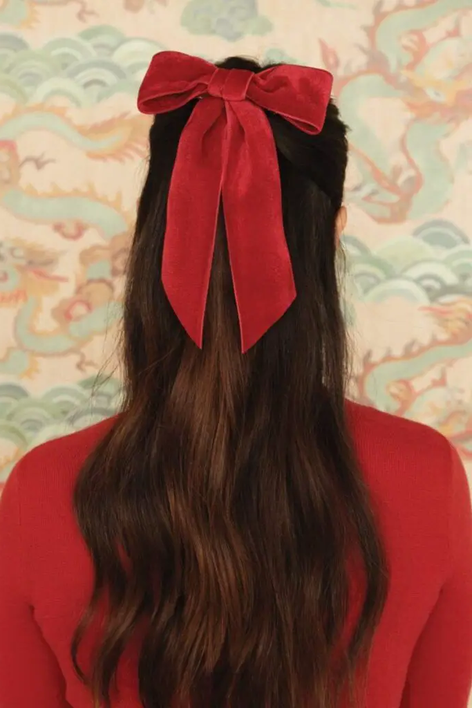 Red Velvet Hair Bow