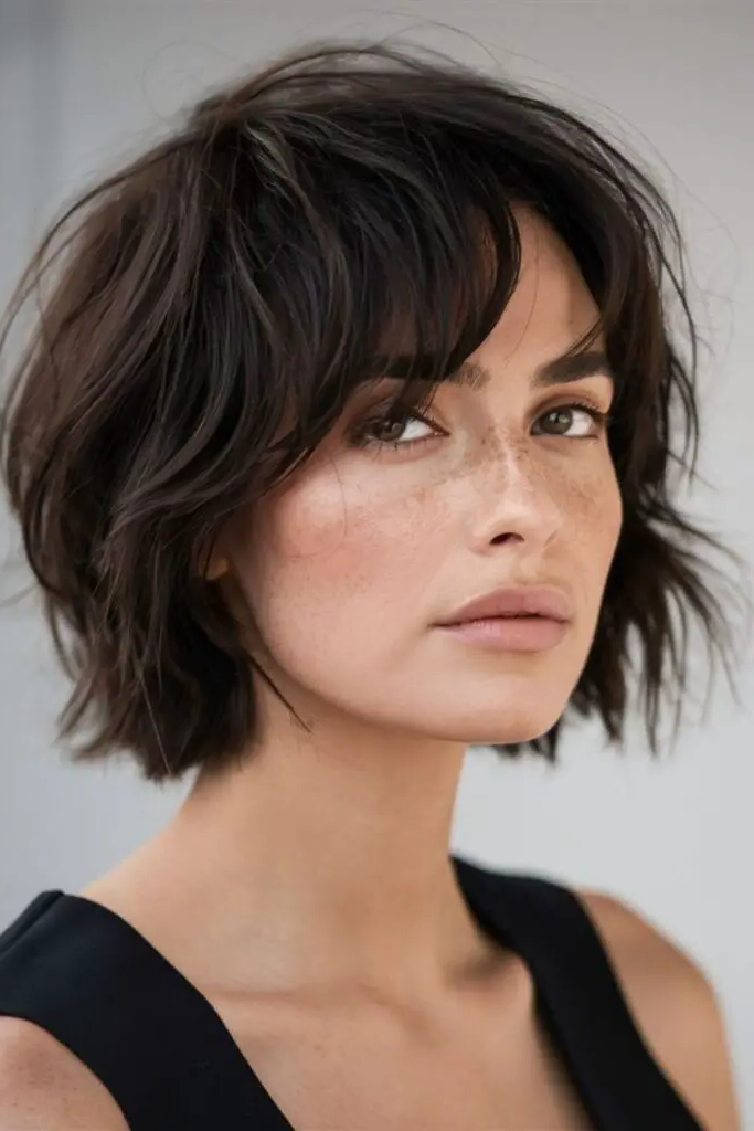 21. Soft Choppy Bangs