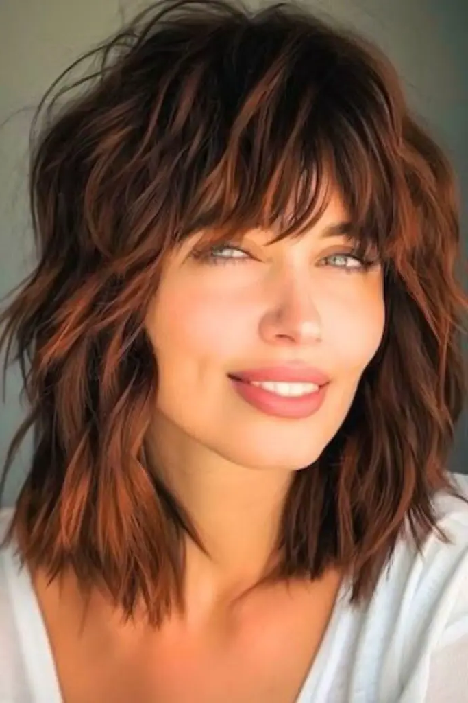 Whirlwind Mid-Length Mess Hairstyle