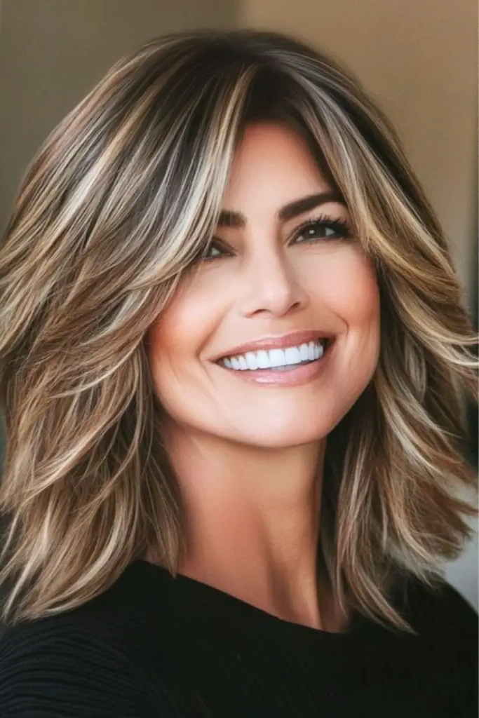 Feathered Long Bob Hairstyle