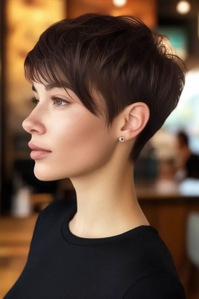 Spiky Pixie with Tapered Neckline