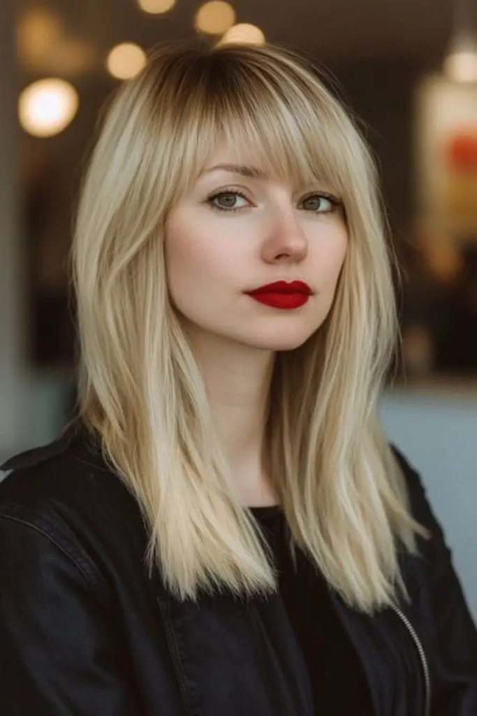 Layered Lob with Side Curtain Fringe