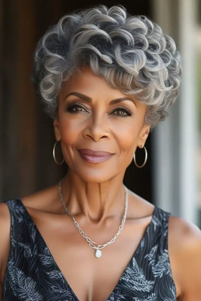 24. Shiny Pewter Finger Waves
