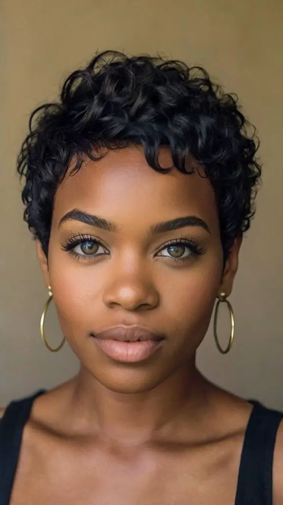 Cropped Natural Curl Pixie