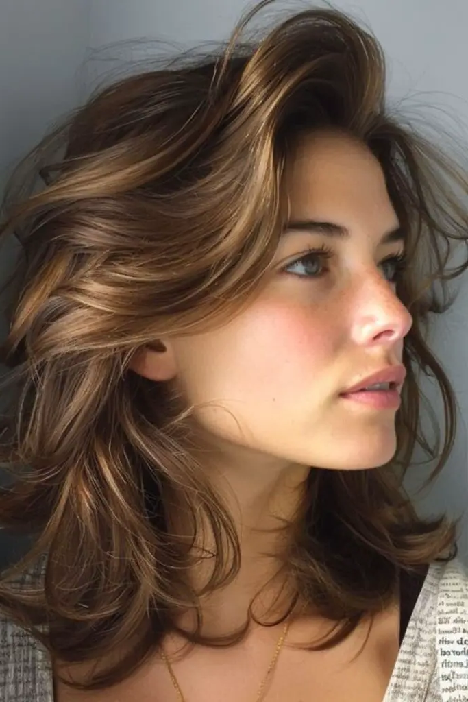 Feathered Wavy Lob Hairstyle: Beachy & Effortless