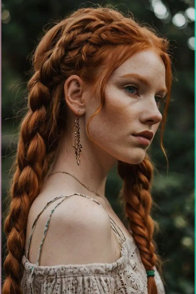 26. Copper and Blonde Double-Braid