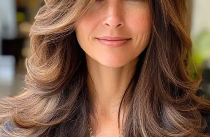 28. Feathered Layers with Tousled Ends: Messy Elegance